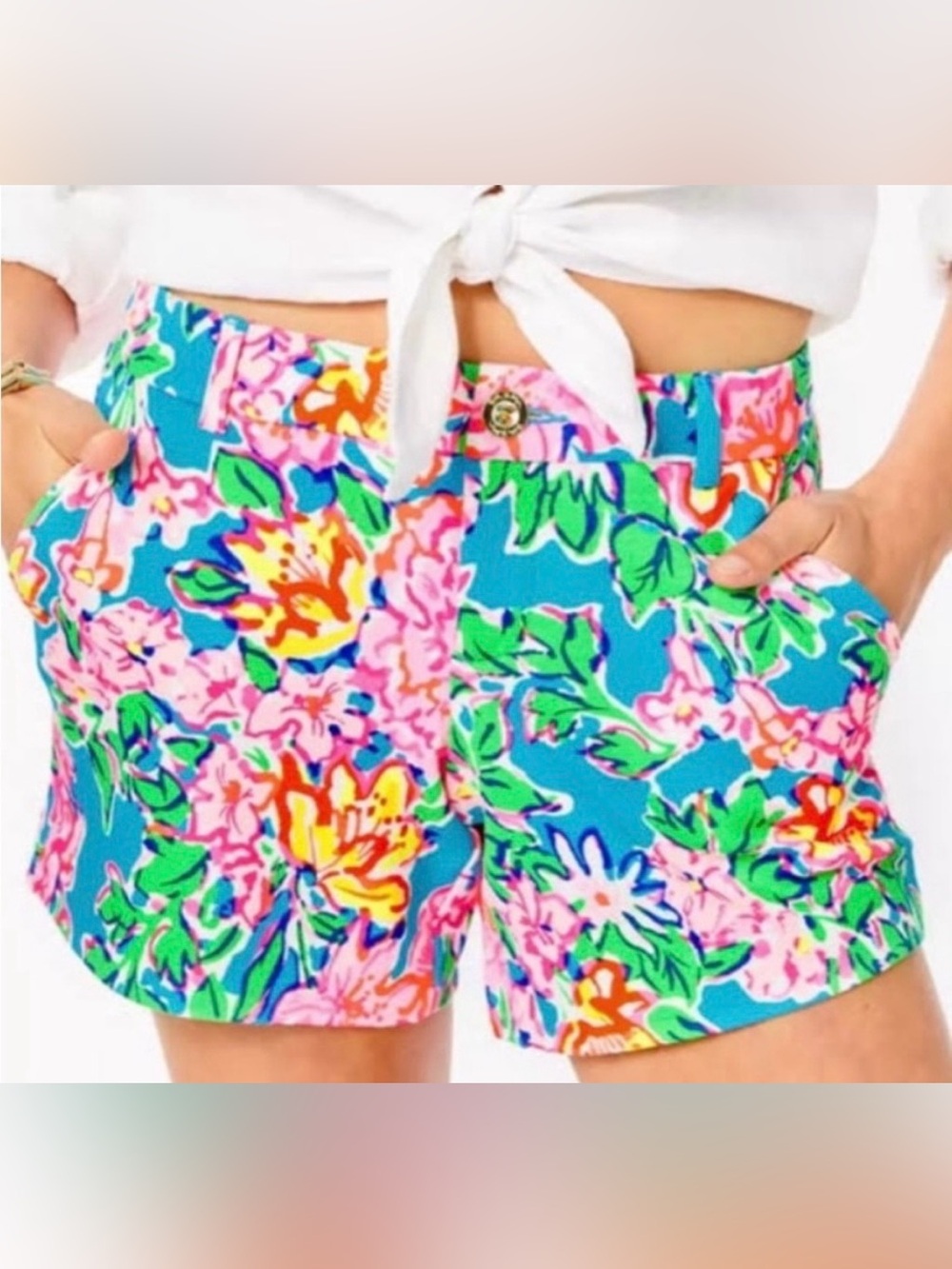 Lilly Pulitzer Callahan Knit Short Rose To The Occasion size 10